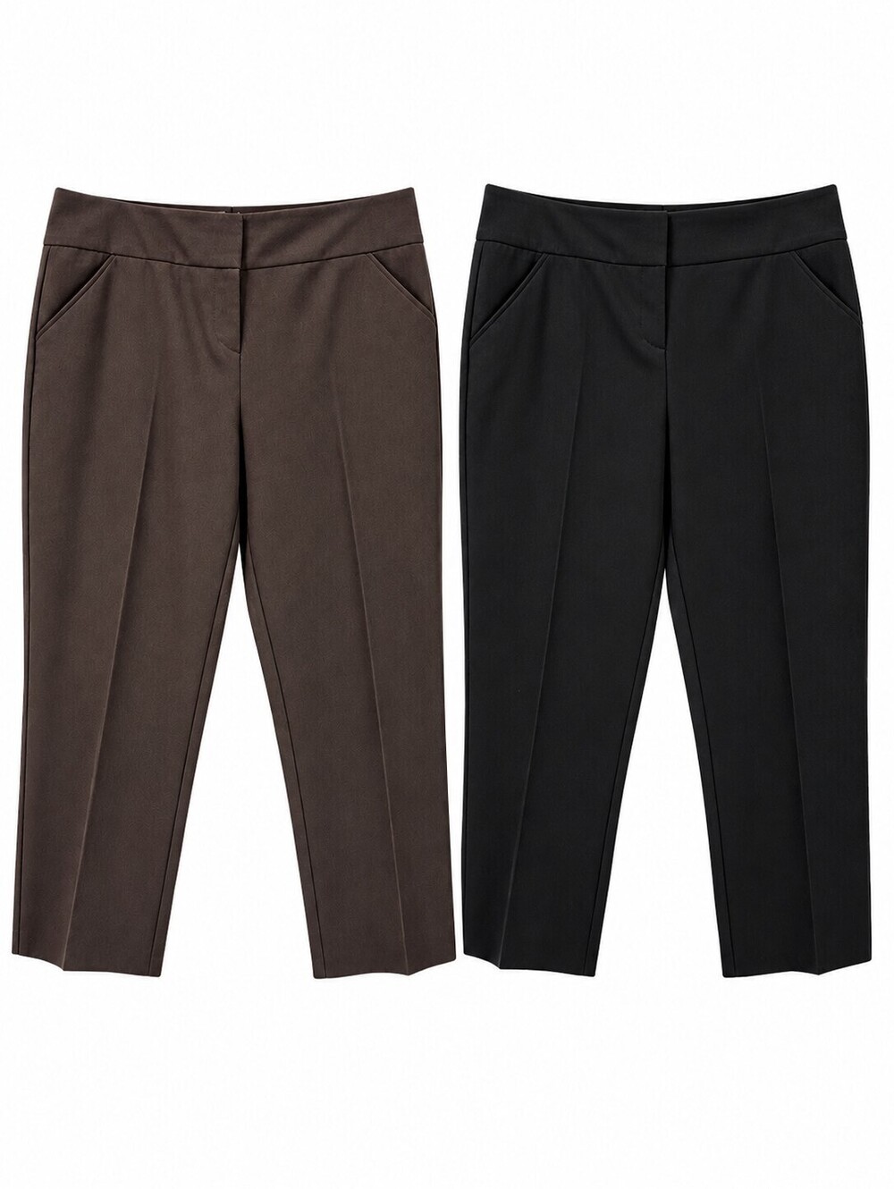 Nicole Miller New York Women’s Size 12 Cropped Culotte Pants Lot Of 2 Black & Br